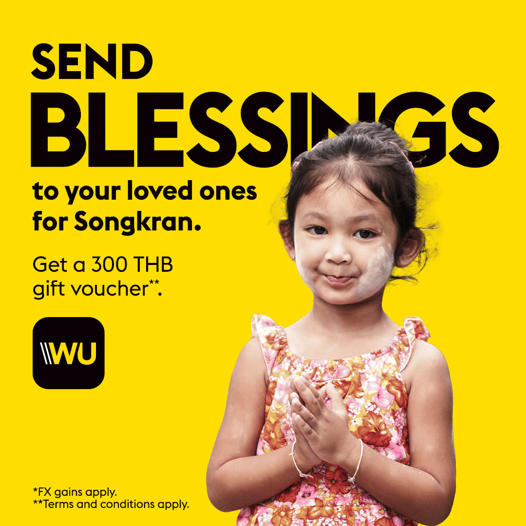 Western Union Rewards New Digital Consumers in Thailand E-Vouchers in Celebration of Songkran