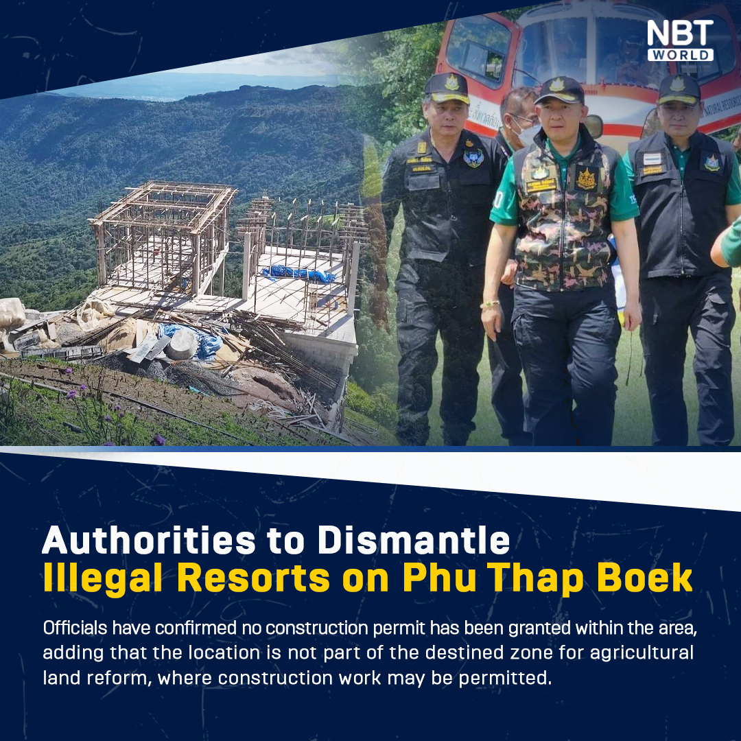 Authorities to Dismantle Illegal Resorts on Phu Thap Boek