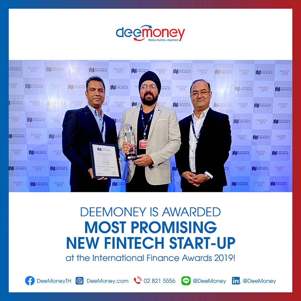 DeeMoney wins the Most Promising New Fintech Start-up in International Finance Awards 2020