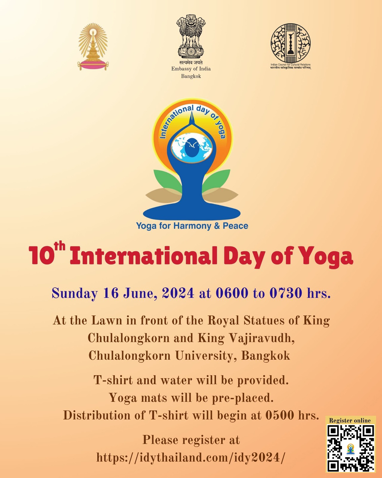 Free Event Alert: Celebrate the 10th International Day of Yoga in Bangkok – June 16, 2024