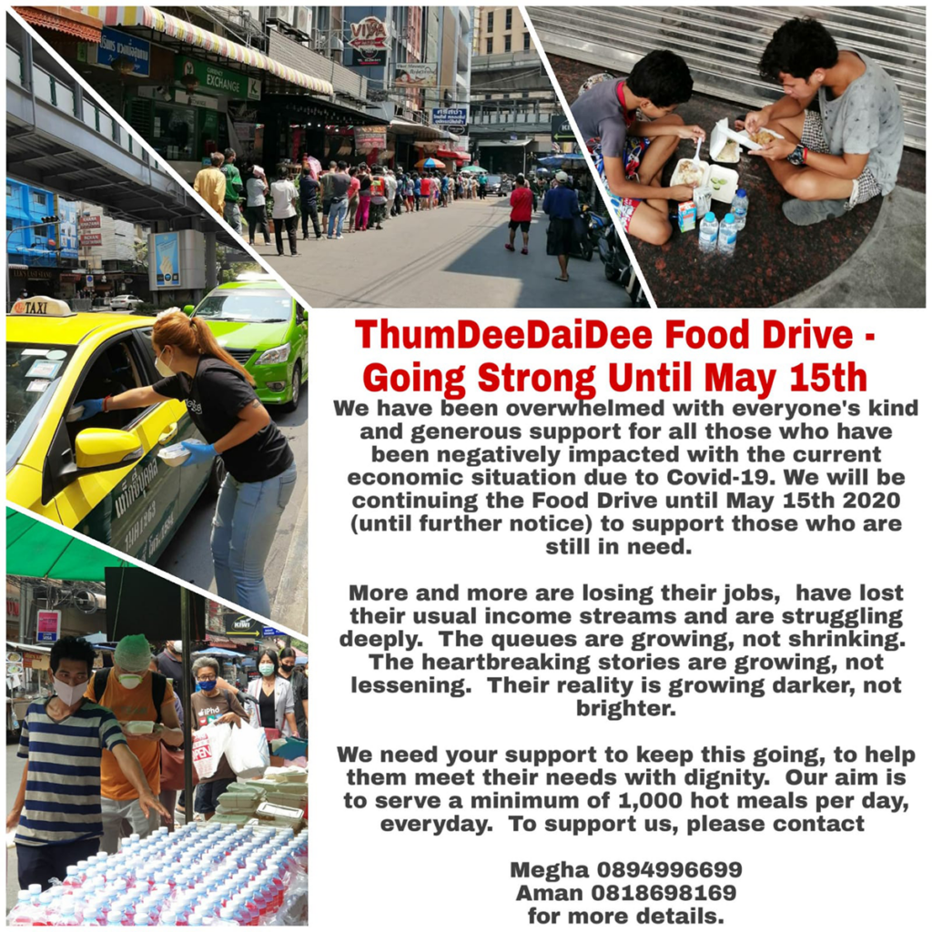 #ThumDeeDaiDee Food Drive Going Strong Until May 15th